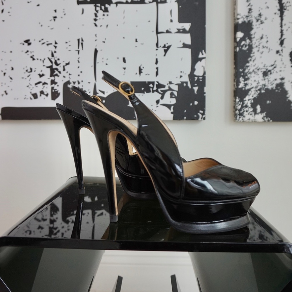 YSL Yves Saint Laurent Slingback Heel Pumps